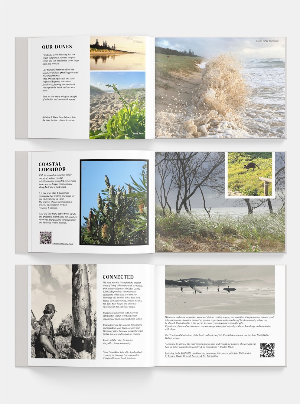 Sneak peek of inside the Noosa Coast: Coastal Custodian Guidebook. 