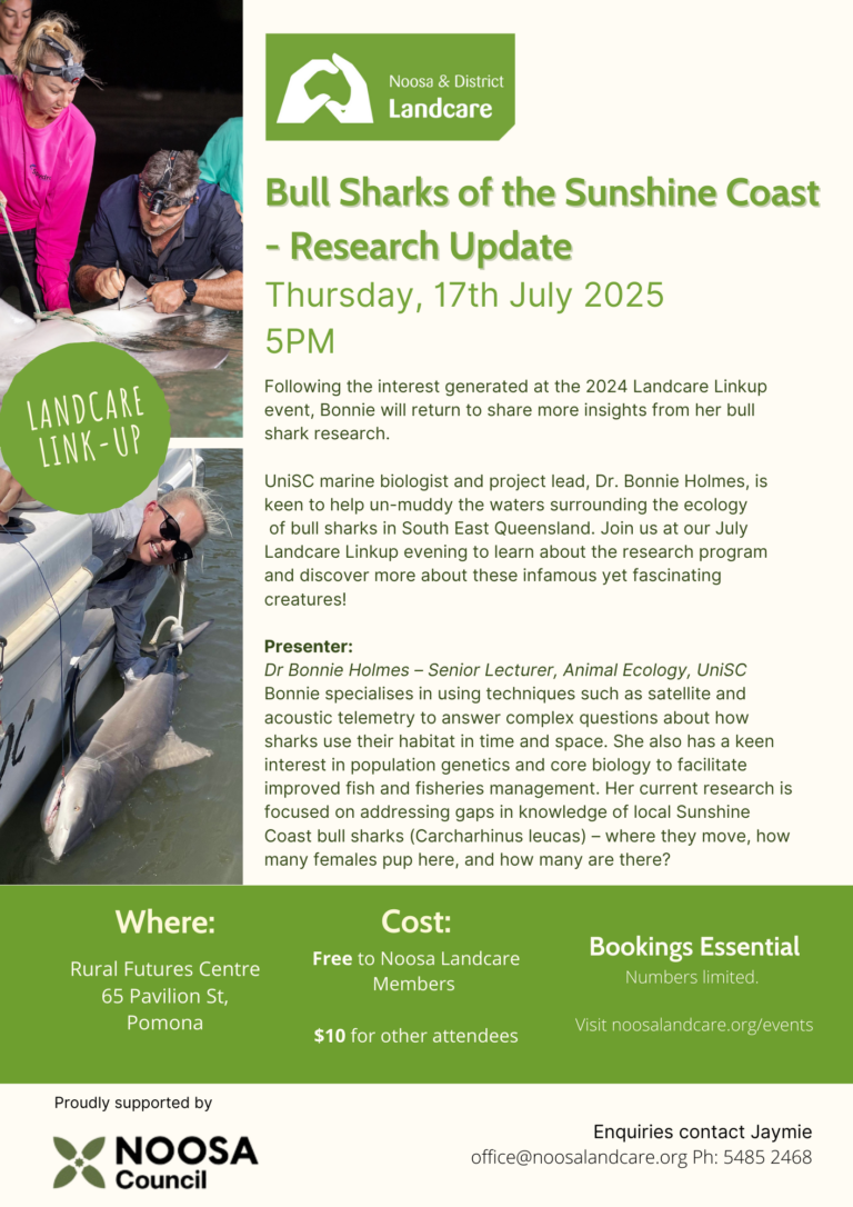 July Landcare Linkup: Bull Sharks of the Sunshine Coast - Research Update