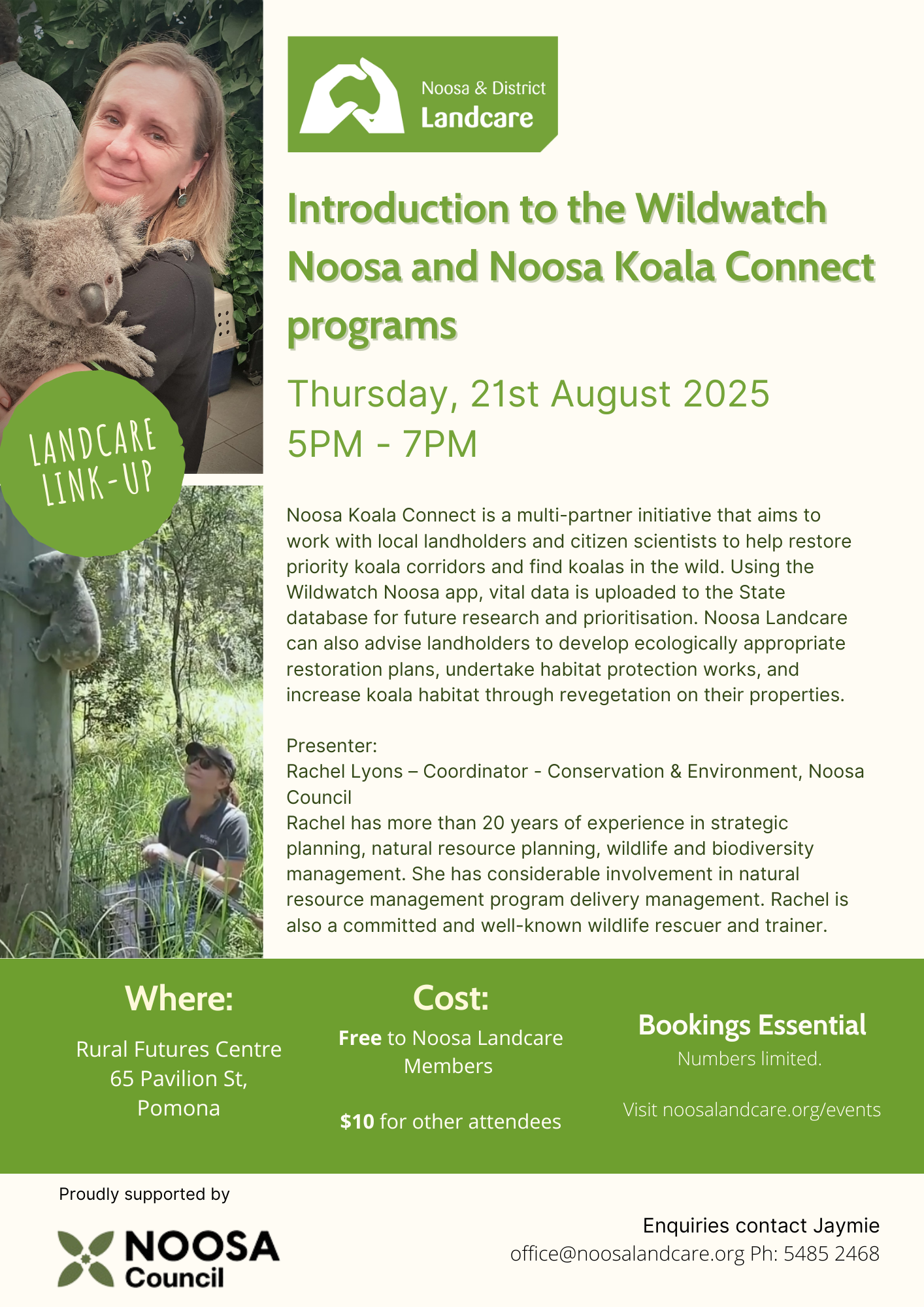 August Landcare Linkup: Noosa Koala Connect Program - 21 August 2025