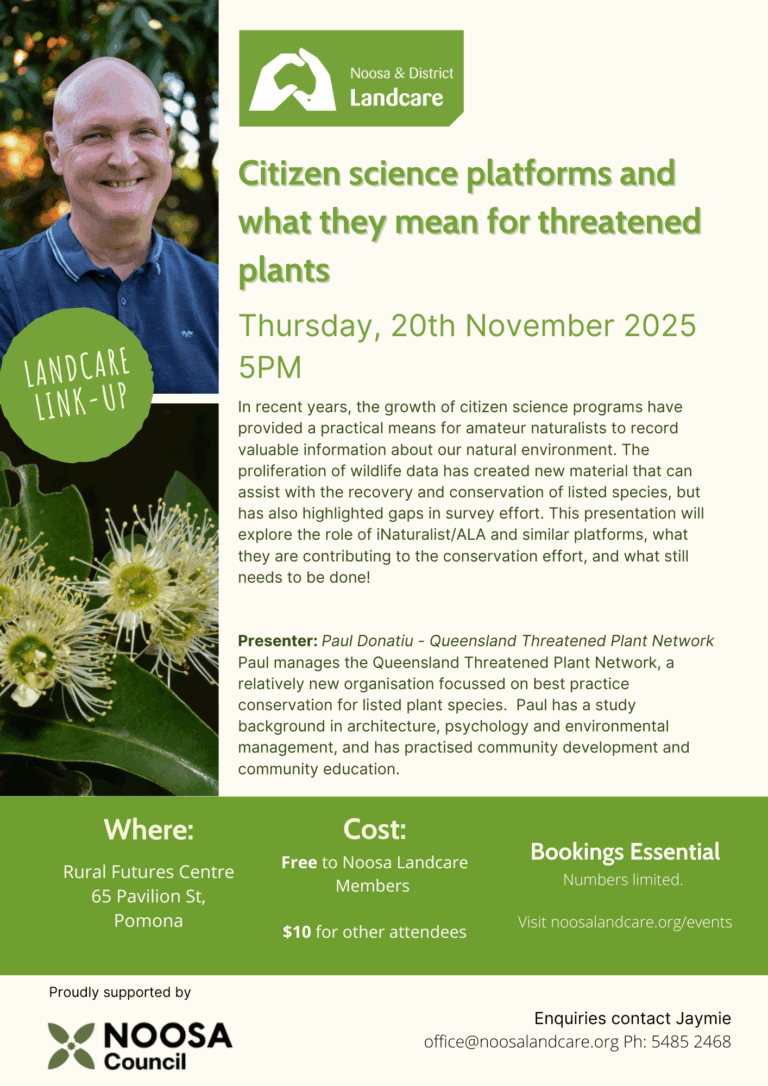 NOV Landcare Linkup: Citizen science platforms and what they mean for threatened plants 