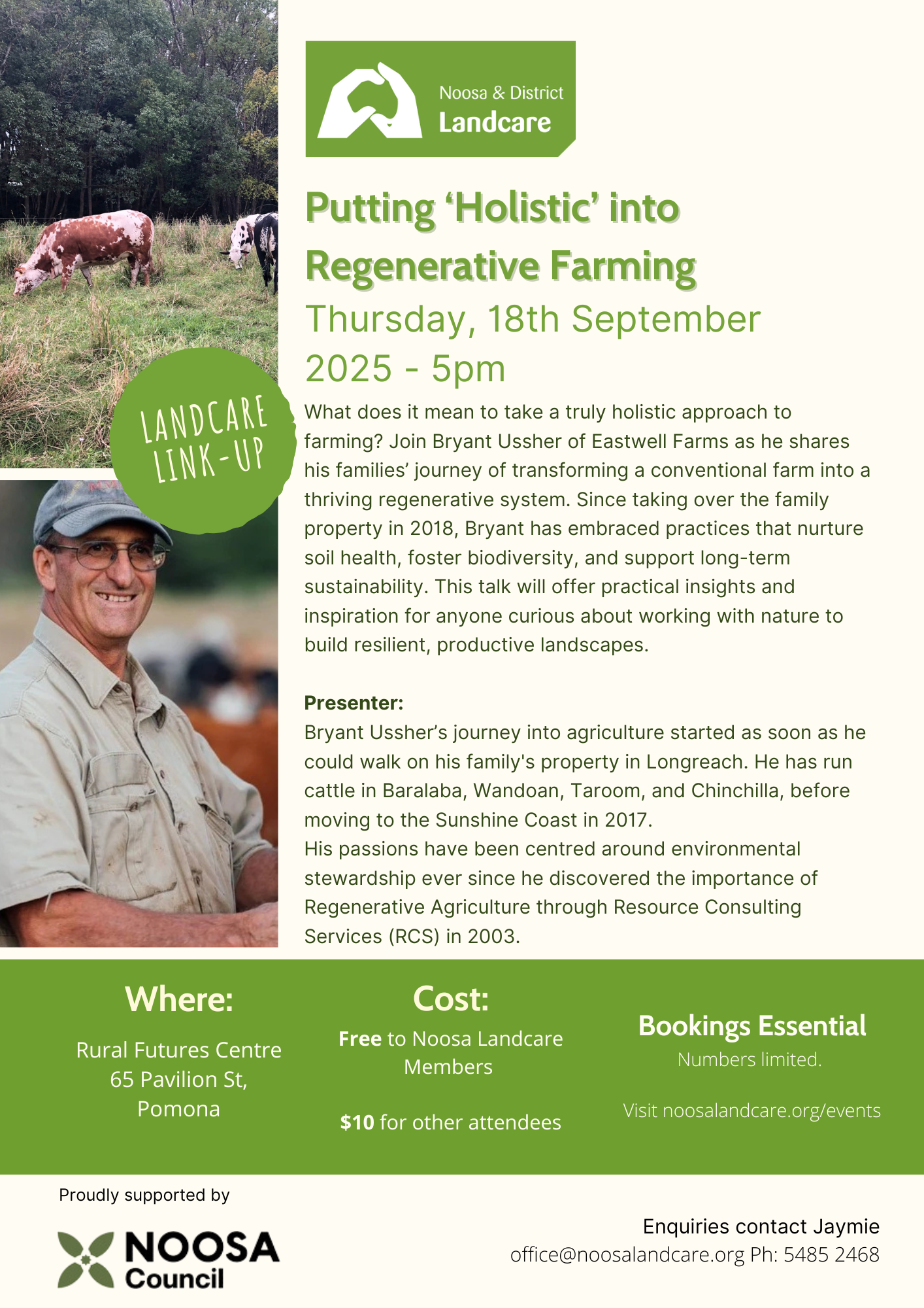 September Landcare Linkup. Bryant Ussher - Putting 'Holistic' into Regenerative Farming