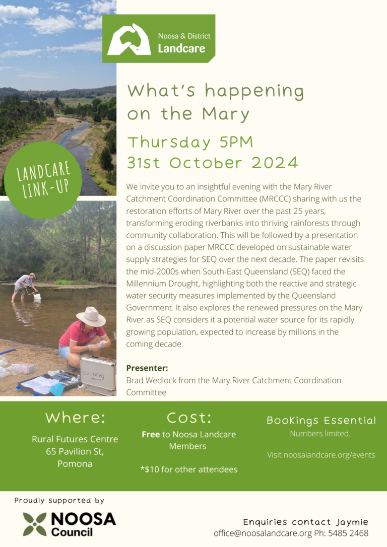 Landcare Linkup: October 2024

What's happening on the Mary.