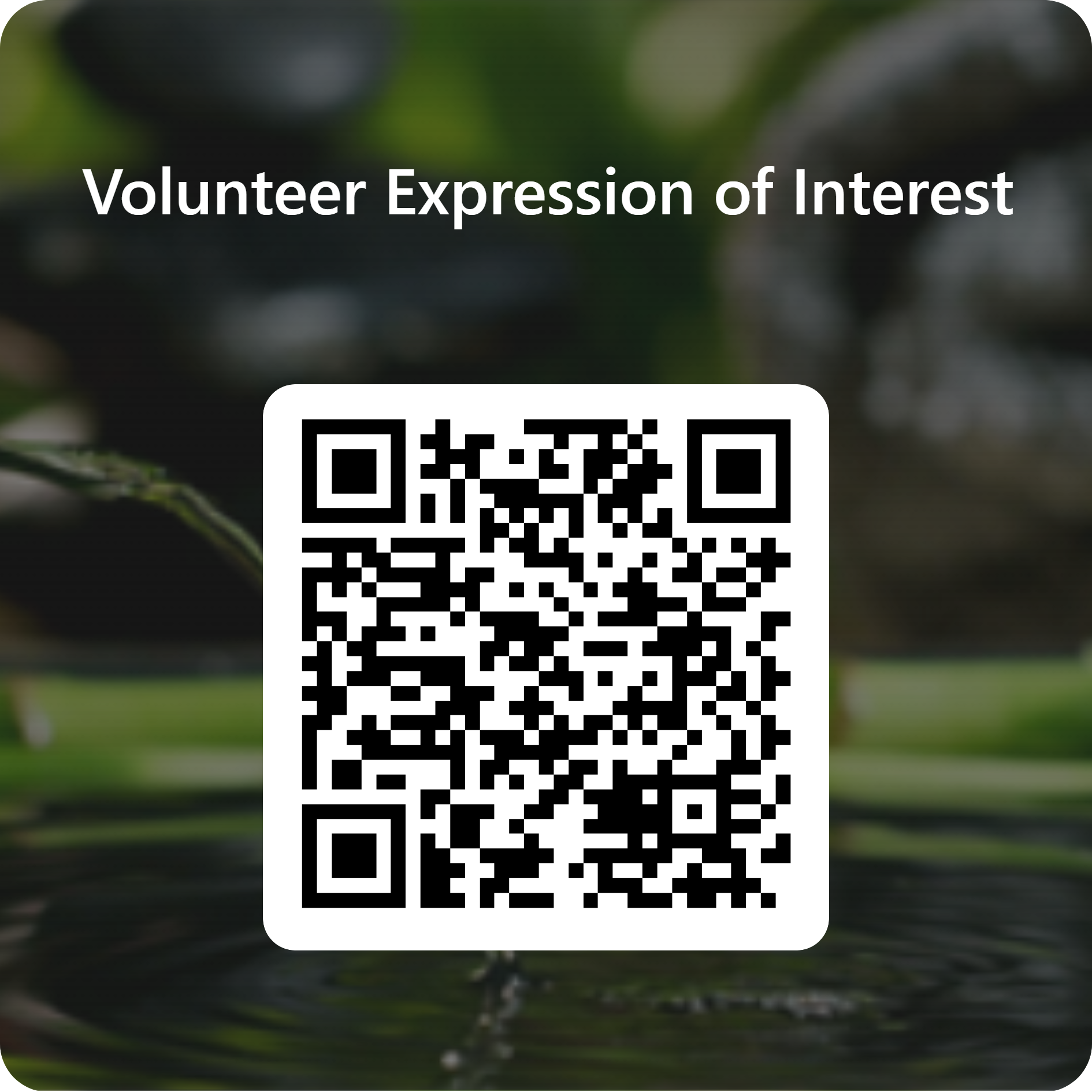 QRCode for Volunteer Expression of Interest