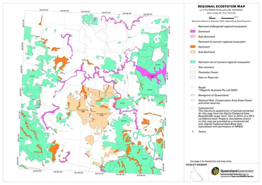 Regional Ecosystem Map example